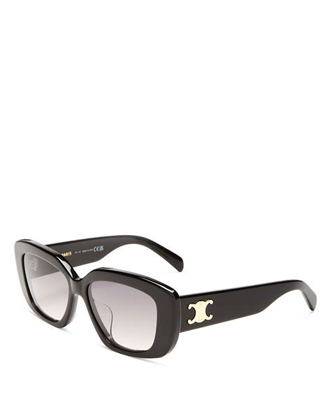 CELINE Triomphe 55mm Rectangular Sunglasses 